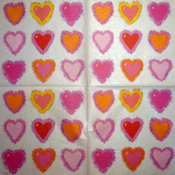118 Heart / Hearts - 4-ply - Handkerchief